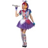 D√©guisement arlequin pompons color√©s femme  