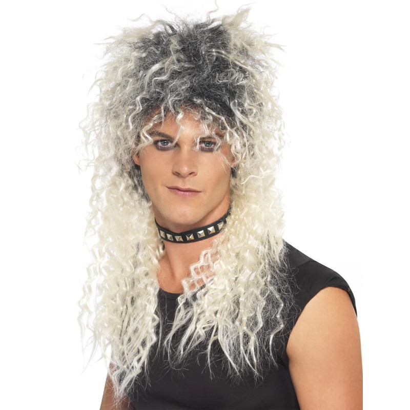 Perruque blonde punk adulte  