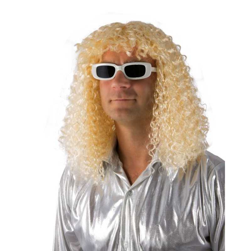 Perruque Blonde de Michel Polnareff Adulte - Déguisement Chanteur Adulte The Duck