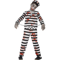 D√©guisement zombie prisonnier gar√ßon Halloween  