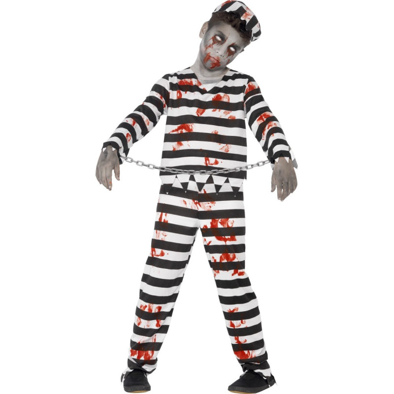 D√©guisement zombie prisonnier gar√ßon Halloween  