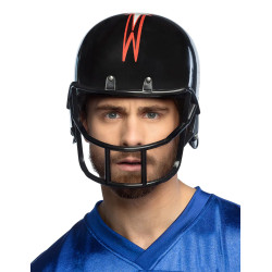 Casque footballeur am√©ricain noir adulte  