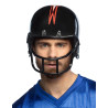 Casque footballeur am√©ricain noir adulte  