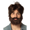 Perruque Dude avec barbe et moustache Adulte  