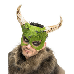 Demi masque de B√™te √† cornes avec effet mousse  