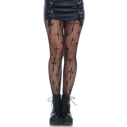 Collants r√©sille croix de nonne femme  
