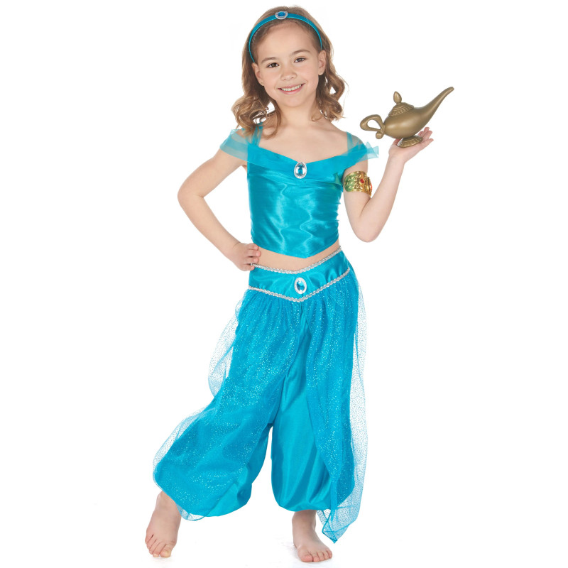 D√©guisement princesse orientale bleue fille  