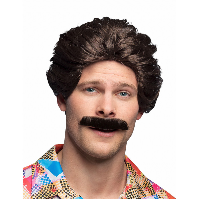 Perruque avec moustache homme  