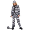D√©guisement prisonnier noir et blanc adolescent  