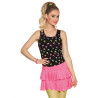 Jupe √† volants rose fluo adulte  