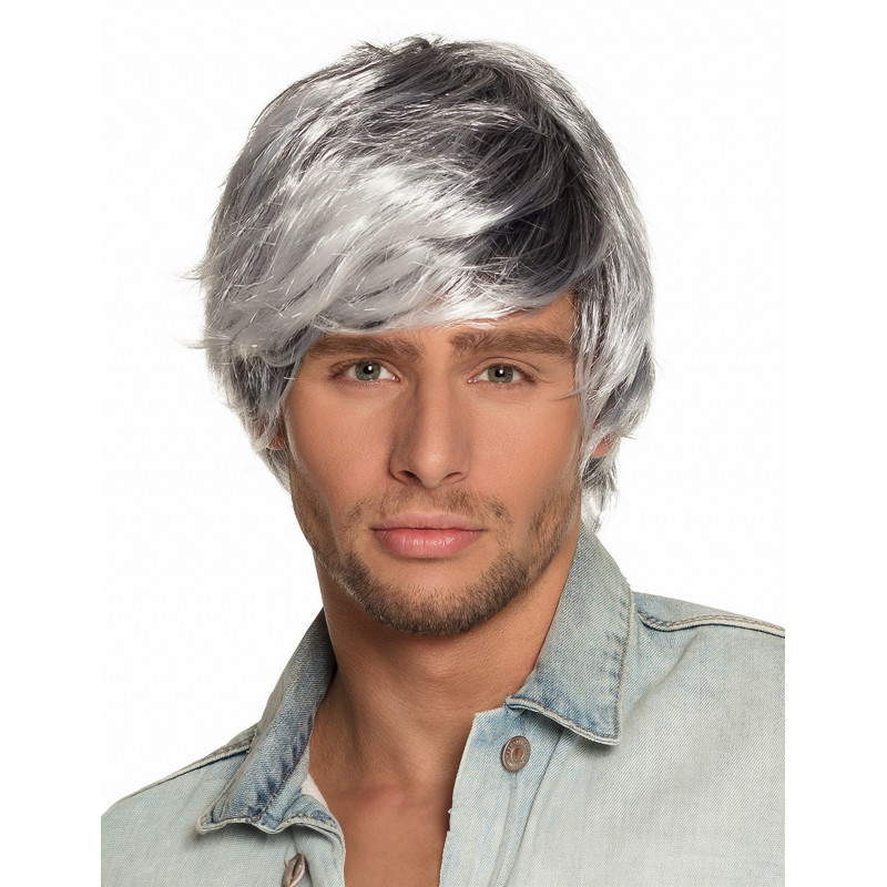 Perruque grisonnante homme  