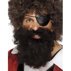 Barbe pirate marron homme  