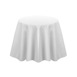 Nappe ronde en intiss√© blanche 2.40 m opaque mariage et bapt√™me  