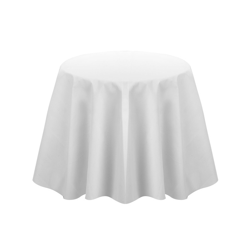 Nappe ronde en intiss√© blanche 2.40 m opaque mariage et bapt√™me  
