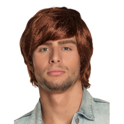 Perruque ann√©es 70 rousse homme  