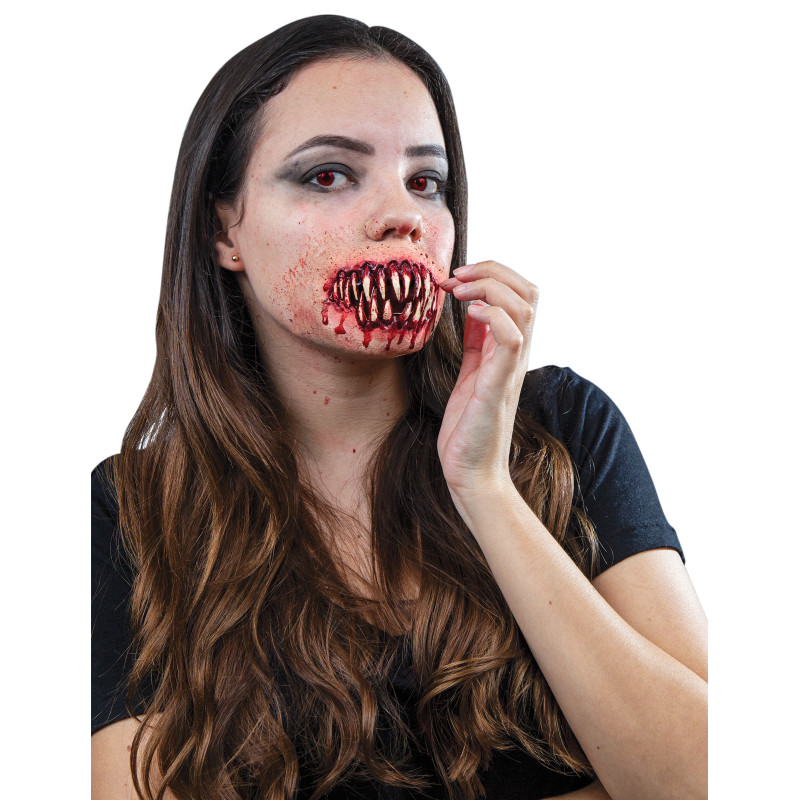 Fausses dents pointues ensanglant√©s adulte  