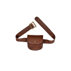 Besace faux cuir marron  