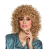 Perruque mi-longue blonde boucl√©e femme  