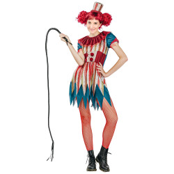D√©guisement clown tueur color√© Halloween femme  