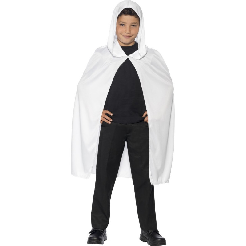 Cape √† capuche blanche enfant Halloween  