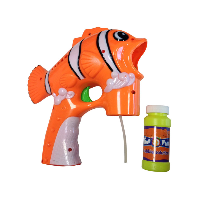Pistolet √† bulles en plastique poisson clown  