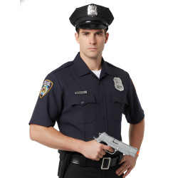 Pistolet de police en m√©tal 18 cm  