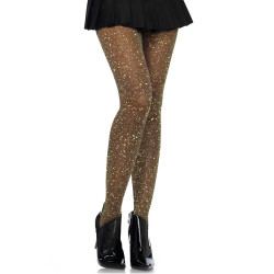 Collants brillants noir et dor√© femme  