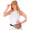 Visi√®re et banane motifs ann√©es 90 multicolore adulte  
