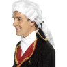 Perruque blanche baroque adulte  