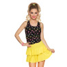 Jupe √† volants jaune fluo adulte  