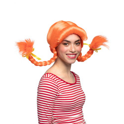 Perruque orange femme  