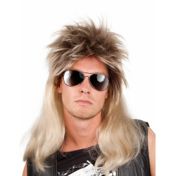 Perruque pop rock blonde homme  