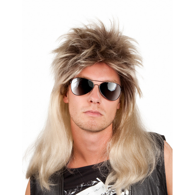 Perruque pop rock blonde homme  
