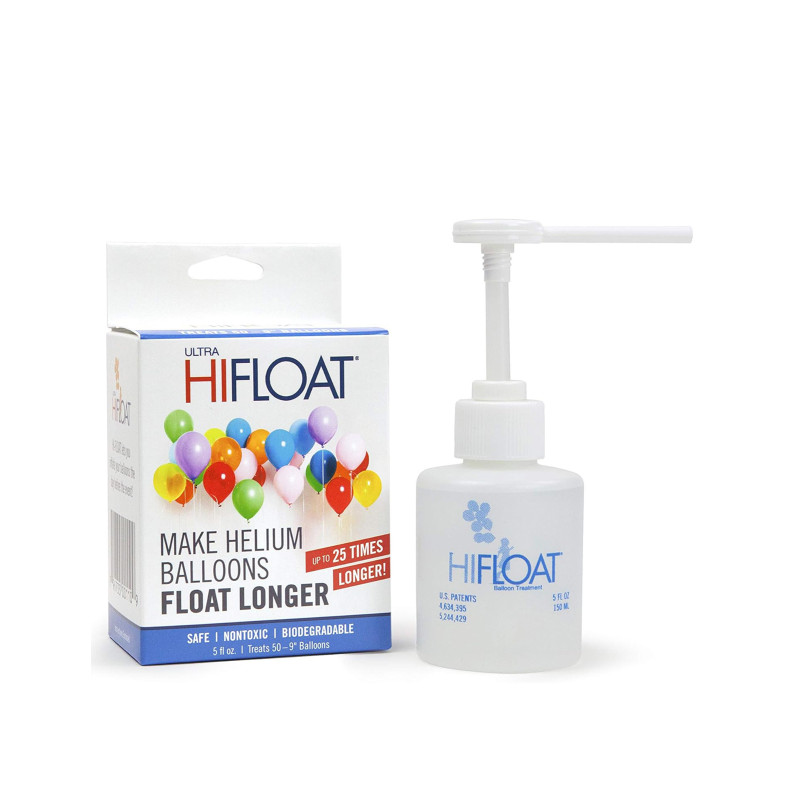 Petite bouteille HI-FLOAT avec pompe pour ballons h√©lium 150ml  