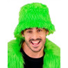 Bob en poils vert fluo adulte  