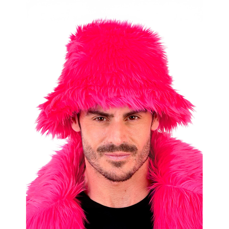 Bob en poils rose fluo adulte  