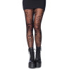Collants r√©sille t√™te de mort femme  