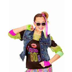 Kit accessoires fluo ann√©es 80 fille  
