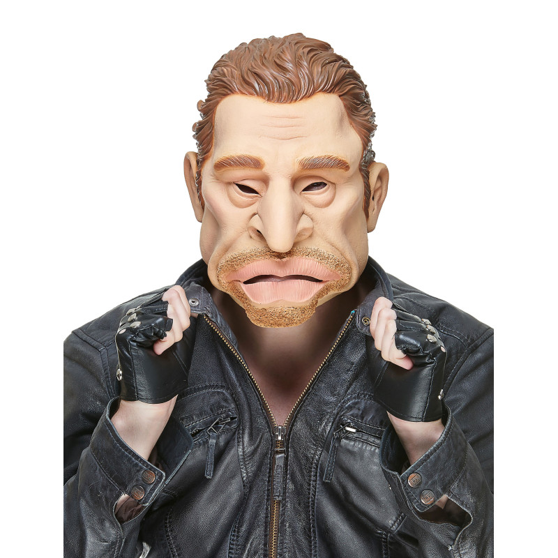 Masque humoristique en latex Johnny adulte  