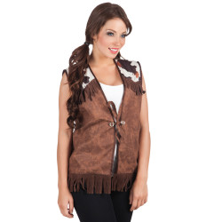 Veste western marron femme  