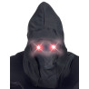 Masque int√©gral √† capuche visage invisible et yeux lumineux rouge adulte  