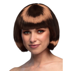 Perruque courte ch√¢tain femme  