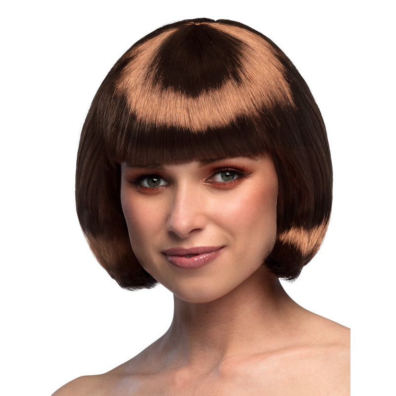 Perruque courte ch√¢tain femme  