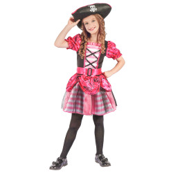 D√©guisement corsaire pirate rose fille  