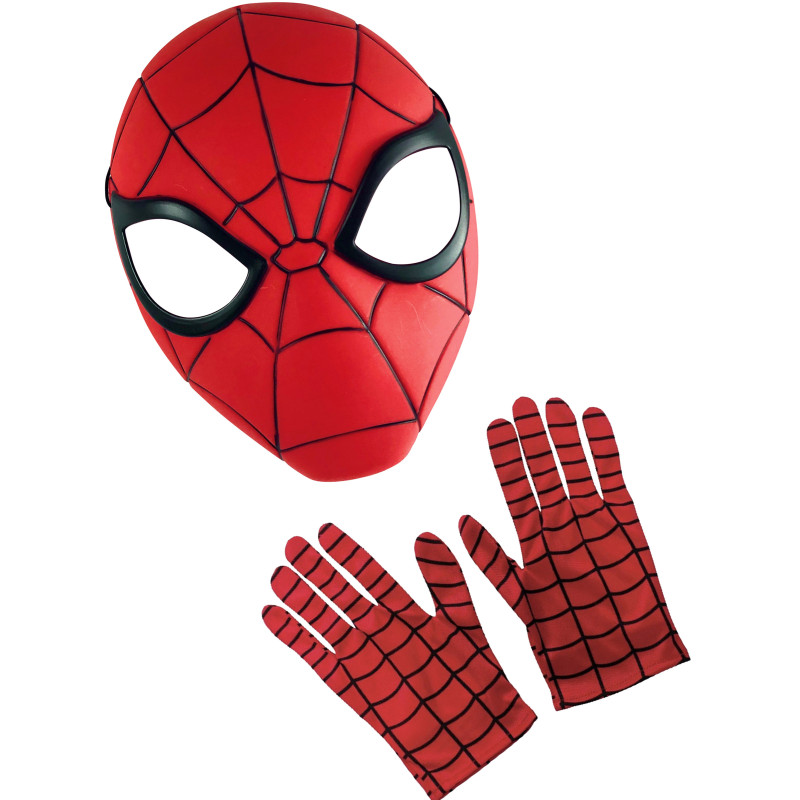 Coffret accessoires masque et gants de Spiderman enfant  