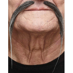 Moustache chinoise grise adulte  