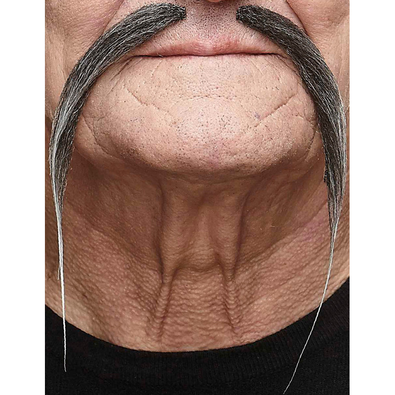 Moustache chinoise grise adulte  