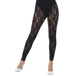 Legging dentelle noir femme  