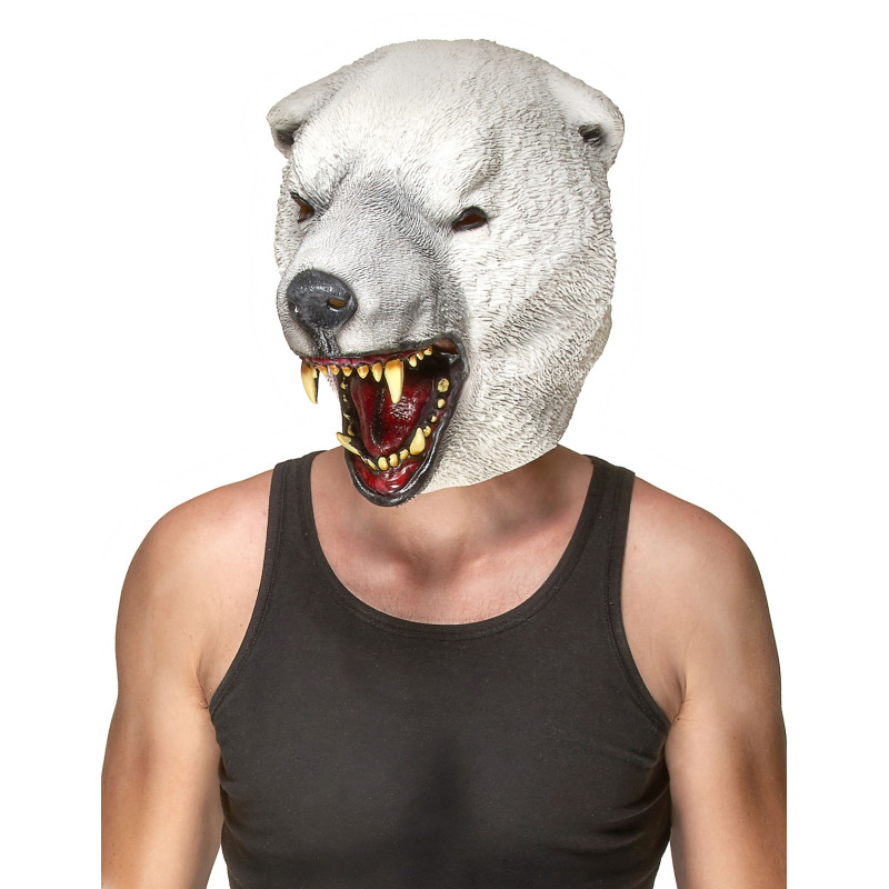Masque latex ours polaire adulte  