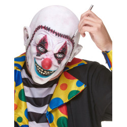 Masque latex clown cr√¢ne recousu adulte  